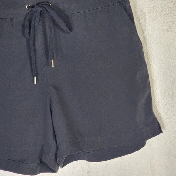 Tek Gear DryTek Poly Span Black Moisture Wicking Elastic Tie Waist Shorts Size S - Picture 8 of 16